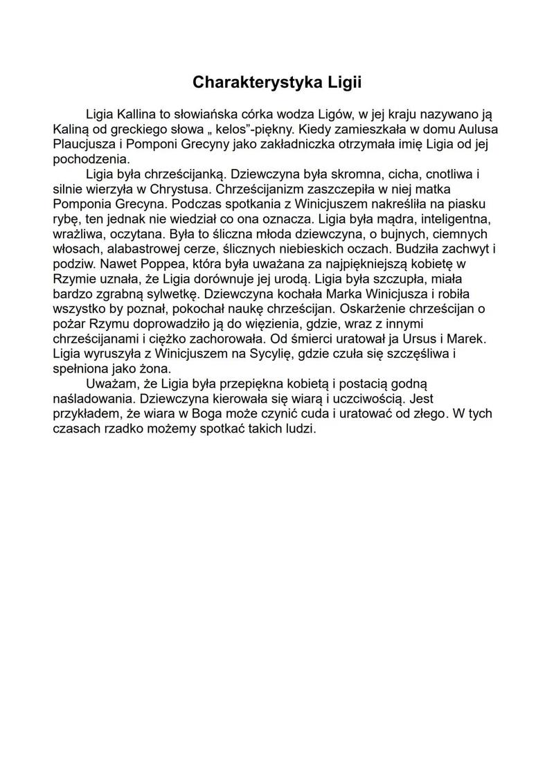 Ligia Kallina w Quo vadis